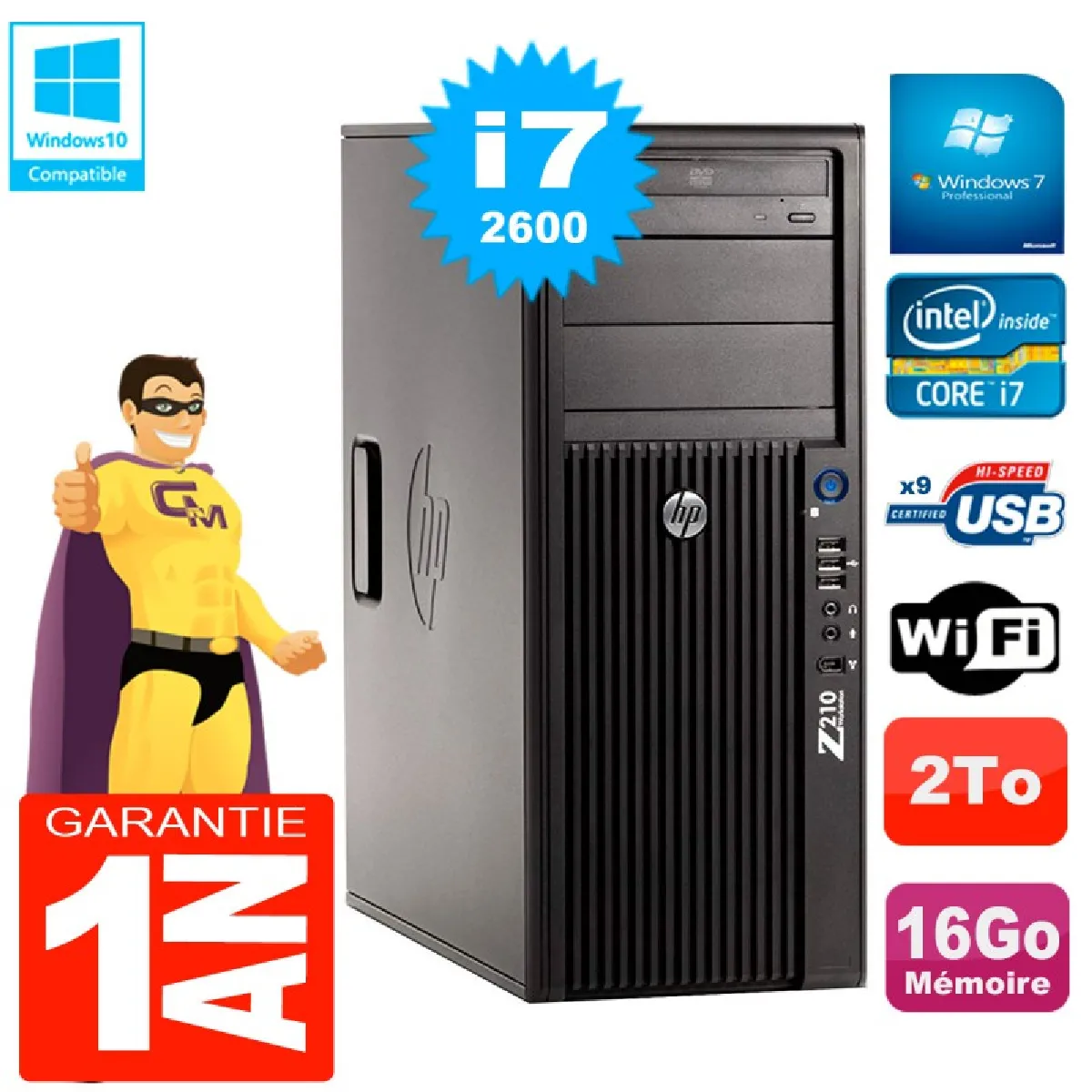 HP WorkStation Z210 État correct - Hewlett-Packard reconditionné disponible sur Rue du Commerce Seconde Vie